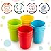 PLASKIDY Kids Cups - Set of 12, 8 oz Plastic Cups Reusable - Dishwasher Safe - BPA-Free for Kids & Toddler