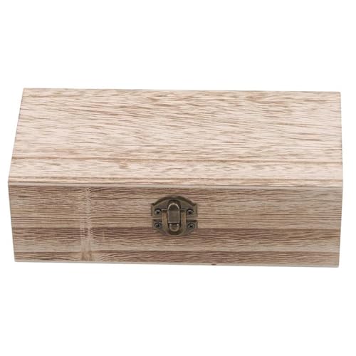 Boîte de rangement en bois rétro : coffret à bijoux en bois massif