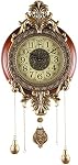 Aero Snail Grand style rétro Vintage Royal Line Silent Haute-Fin de l'horloge de mur en métal de luxe avec balançoire pendule