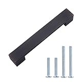 AmazonBasics Short Modern Cabinet Handle Drawer Pull, 6.4 Inch Length, 5 Inch Hole Center, Oil Rubbed Bronze, 10-Pack