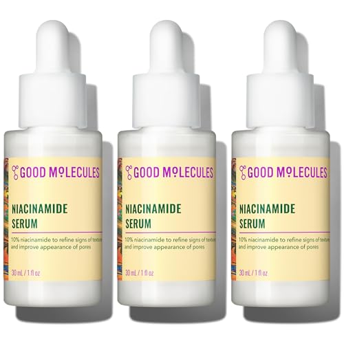 Good Molecules Niacinamide Serum Pack 3 – 30 ml Each (Total 90 ml) - 10% Niacinamide Serum to Target Blemishes, Uneven Skin Tone & Enlarged Pores