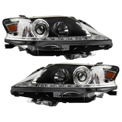 Image of TRQ 2 Piece Headlight Assembly Set Driver & Passenger Side Compatible with Lexus RX350 RX450h 2013-15 Canada Built LX2502156 LX2503156 811100E150 811500E150