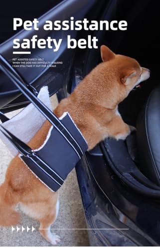 Verstellbarer Hunde Tragehilfe für Mittelgroße/Große Hunde, Sicherheitsunterstützung für Alte Verletzte Behinderte Hunde, Rehabilitationsgeschirr mit Polsterung