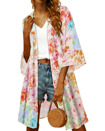 Image of Swimsuit Coverups for Women Sarong Beach Bikini Wrap Sheer Short Skirt Chiffon Scarf for Swimwear
