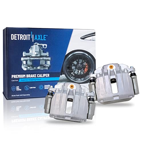 Image of Detroit Axle - Brake Kit for Chevy GMC Silverado Suburban Sierra 1500 Astro Safari Yukon, 12 inch inch Front & 12.78 inch inch Rear Drilled Slotted Brake Rotors Brakes Pads Replacement REAR Brake Calipers