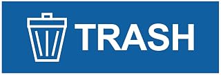 Basic Trash Sign (Blue) - Medium 1 Pack