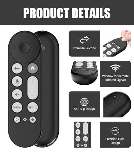 [2 em 1] Capa de silicone AGENTNANO para Google TV Streamer 4K e controle remoto, capa protetora par