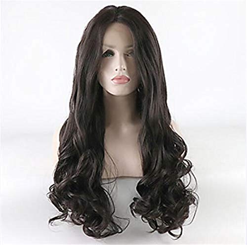 Perruques synthétiques Lace Front premium aux reflets bruns et soyeux - 2