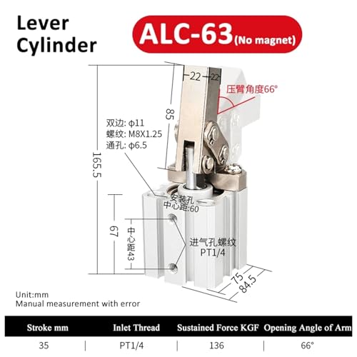 Culbuteur de serrage pneumatique ALC32 robuste et précis - 3