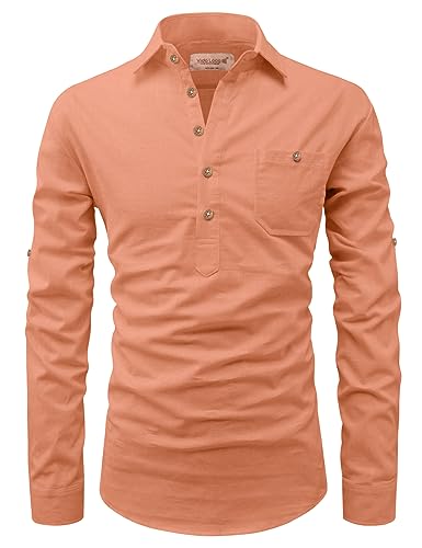 Image of Vida Loca Men Cotton Full Sleeve Casual Spread Collor Slim Fit Short Kurta for Men and Boys (Pack of 2)