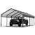 SUNLEI Carport, Heavy Duty Metal Carport Canopy with Galvanized Steel Roof and Frame,12X20 FT Carport Upgraded Extra Large Garage for Pickup, Boat, Car and Tractors