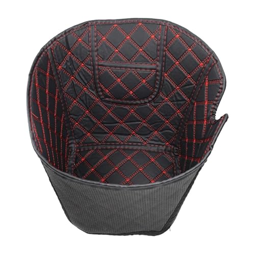 Coussin doublé de seau de siège moto en cuir PU avec surpiqûres de finition
