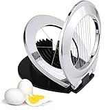 【Más seguro de usar】 La base del cortador de huevos puede arreglar los huevos, evitar caer bajo presión, controlar completamente, evitar lesiones en las manos, ¡es más seguro que usar un cuchillo! También puede mantener la cortadora organizada.