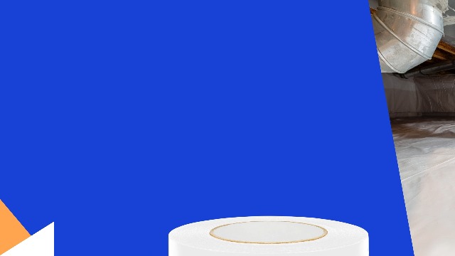 Image of Vapor Barrier Tape - 4 inch x 180' Roll, Made in USA, White Polyethylene Tape for Crawl Spaces & Moisture Barriers, Waterproof Seal & Seam Tape for Underlayment, Insulation, and Plastic Liners