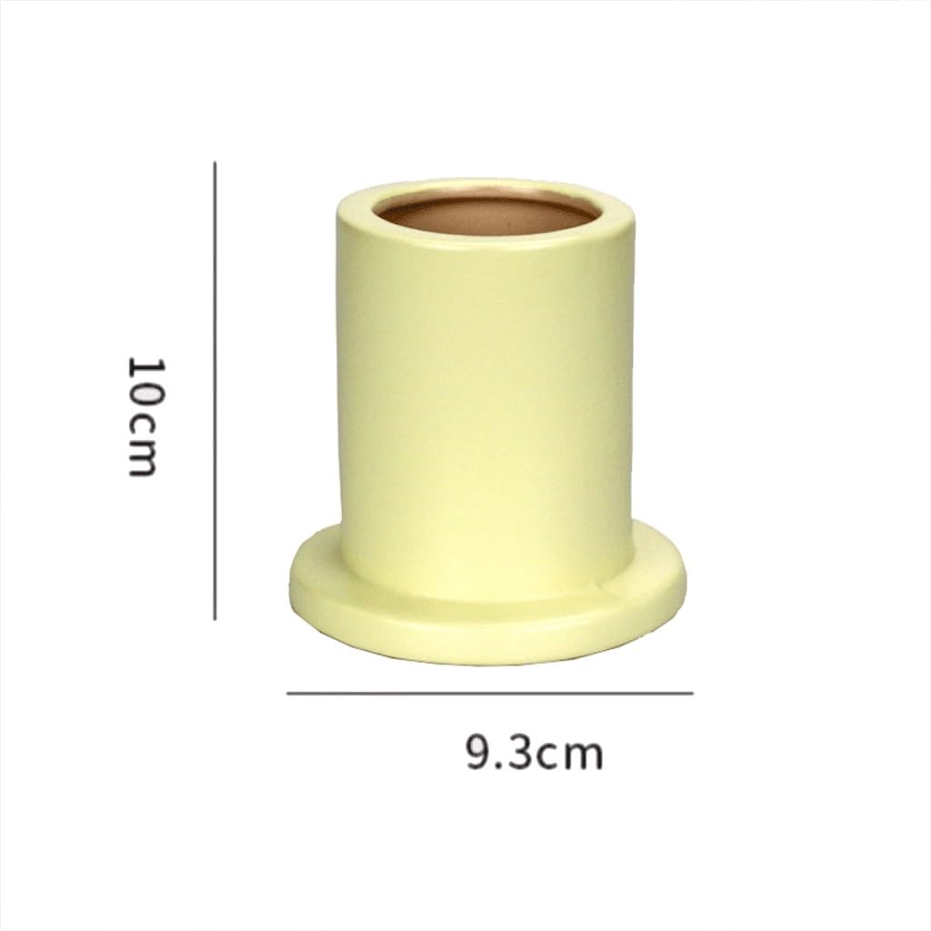 Ceramiczny lekki luksusowy styl obsadka do pióra do przechowywania na biurku stół biurowy artykuły papiernicze (gł. 9,3 * 10 cm)