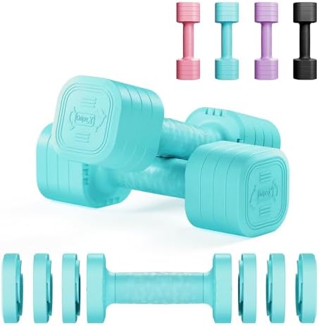 Dripex Mancuernas Ajustables de 2,5 kg/5 kg/7,5 kg/10 kg, Juego d...