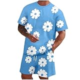 Ensemble Survêtement Y2K Hip Hop 2 pièces Streetwear Pantalon à manches courtes Combinaison de jogging deux pièces Motif floral Femmes Hommes Tenues Sport Unisexe T-shirt Short Été