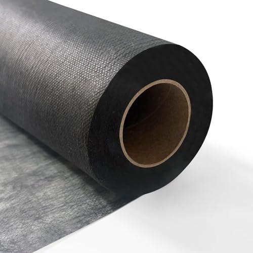 Chemin de Table en Non-tissé, ruban de table, Nappe décorative, Polyvalent, 30 cm x 50 m, Noir, pour Mariages, Anniversaire, Fêtes, Décoration de Table...
