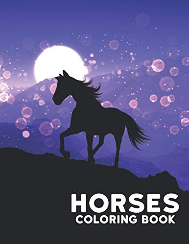 Coloring Book Horses: Stress Relieving Coloring Book Horse 50 One Sided Horses Designs Coloring Book
