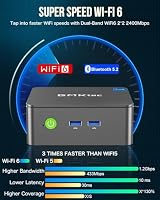 GMKtec Mini-PC G3 PRO(10 W Energieverbrauch), Intel Core i3-10110U (bis zu 4,1 GHz, übertrifft 3500/4300U),16GB DDR4-RAM,512GB M.2 NVME PCIE3.0 Micro PC, 2 * 4K HDMI/USB 3.2/Wi-Fi 6/BT 5.2/2,5G LAN. – Ansicht 6