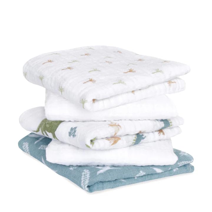 aden + anais™ Essentials - Paquete de 5 Cuadrados de Muselina de algodón con diseño de Dinosaurio