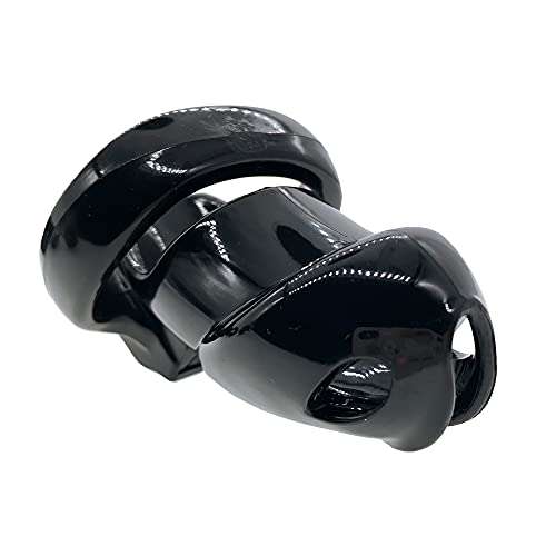 Image of HT-V4 Chastity Cage for Men | 5 Adjustable Wide Rings & 6 Colors | Beginner-Friendly | Adult Sex Toy with Sizing Guide (Black, Standard)