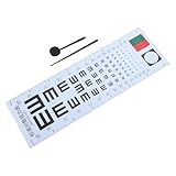 Gadpiparty Augenuntersuchungs sehtafel für Zuhause und Klinik Tragbare Visuelle Testtafel mit Myopie erkennung Inkl Handzeiger und Augenabdeckplatte Einfach zu Bedienen für Erwachsene