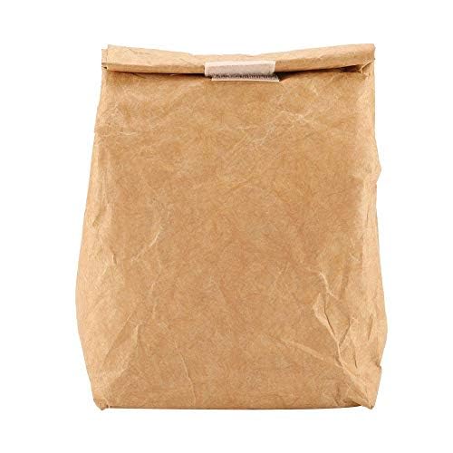 Lonchera impermeable aislada para el almuerzo, papel kraft para niños, mujeres, hombres, picnic, al aire libre