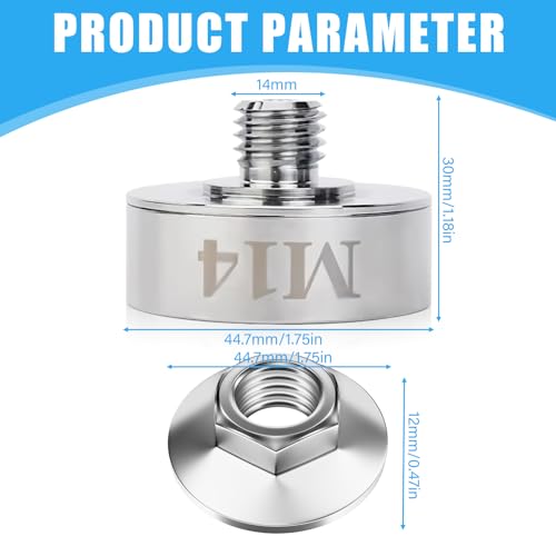 GOEDCH X-Lock-Adapter mit M14-Sicherungsmutter: M14 Adapter für Xlock, Winkelschleifer Aufsatz, X-LOCK auf M14-Gewinde, für Diamantbohrer, Sägeblatt, Schneidmesser, Winkelschleifer