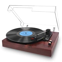 VIFLYKOO Platine Vinyle Bluetooth, Tourne Disque avec 2 Haut-parleurs Stéréo, Trois Vitesse 33/45/78, Prise en Charge de… - Les Beatles, Paul McCartney, John Lennon, RIngo Starr, George Harrison