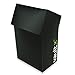 Vault X Trading Card Deck Box and 100 Black Card Sleeves, fits 60+ Sleeved Cards, Small Standard, Card Holder Storage Box, for MTG Commander Game, TCG (Black)