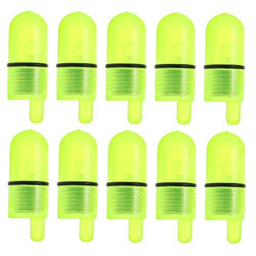 Abaodam 30 peças de luz de LED, boia noturna, vara de pescaria, alarme de mordida, luz de sino de pe