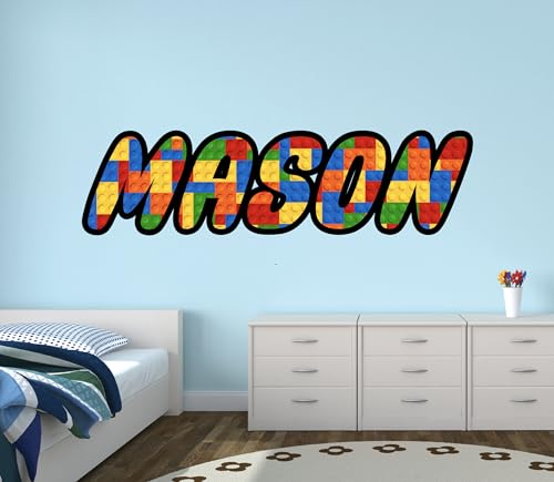Vinilo decorativo Builder Blocks personalizado para niños miniatura 3