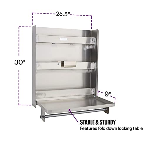 Speedway Motors Standard Aluminum Trailer Storage Cabinet, Features Fold-Down Work Table, Two Paper Towel Holders And Storage, For Enclosed Race Trailer Or Garage Storage #TOP2