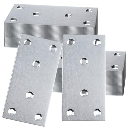 50Pcs Stainless Steel Flat Mending Plates 4x2in Brace