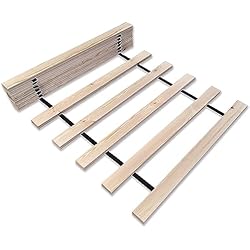 Somier Ikea 70 X 200 Marco de la Cama XRoll Simple 70x200 cm Somier con Ruedas - Somier con Ruedas, Láminas de Madera, Enrollable, Madera Natural, Resistente hasta 150 kg - 12 Láminas