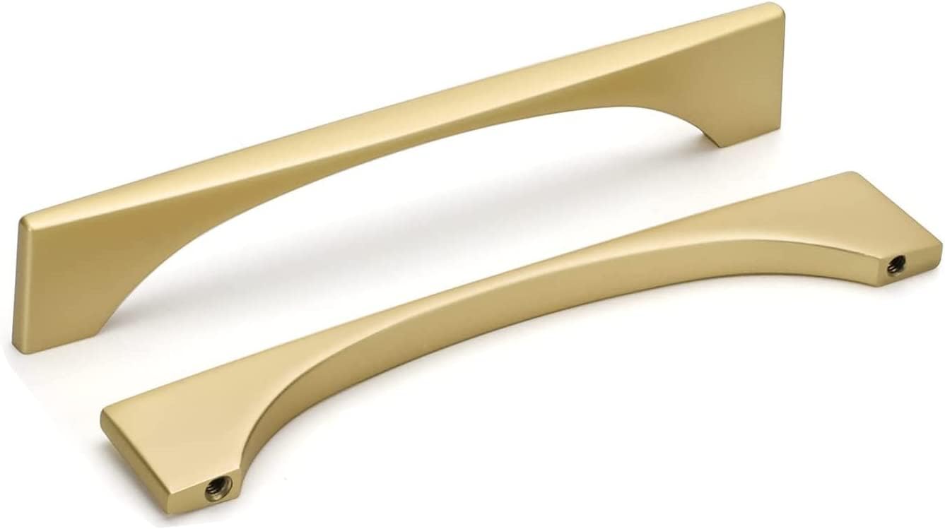 ZAUYX 2-Pack 6 Inch Hole Center Antique Brass Cabinet Pulls Solid - View #8