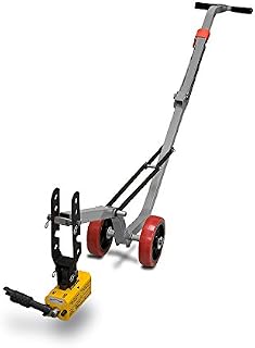 Allegro Industries 9401‐26A Magnetic Lid Lifter, Aluminum Dolly, Heavy Duty Magnet Lift, Weight 900 lb Flat Items, 450 lb Round Items, Orange, 42.3 x 16.1 x 13.9