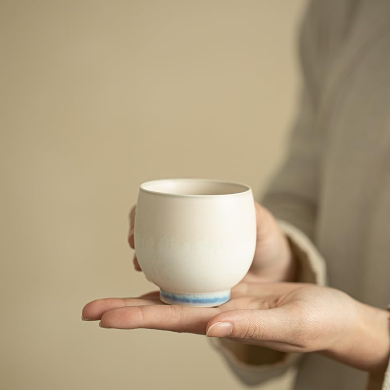 Tea Cup Kiln-Changed Crystal Glaze Teacup Ceramic Set Host Ice Crack Home Kung Fu Soaking Container