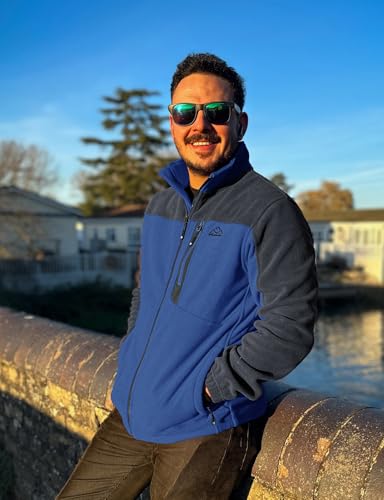 Image of TBMPOY Men's Fleece Jackets Lightweight Full-Zip Fall Jacket Warm Winter Coats Outdoor Hiking with Pockets