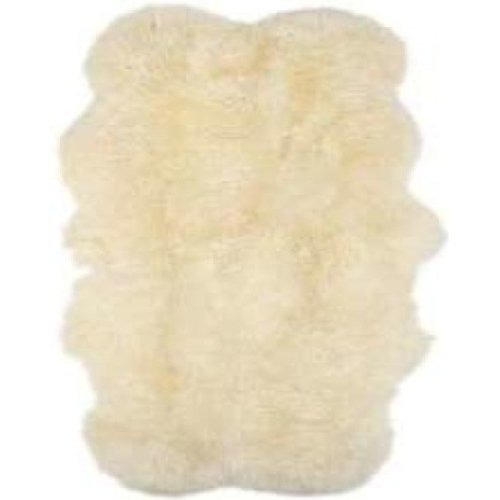 Genuine Quad alfombra de piel de oveja, color marfil