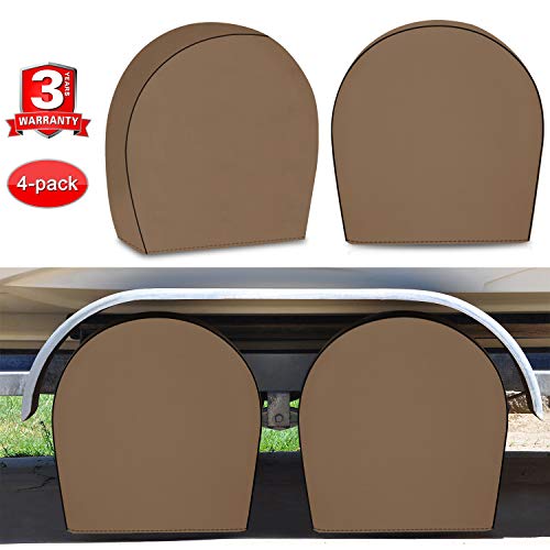 RVMasking Tire Covers for RV Wheel Set of 4 Heavy Duty 600D Oxford
