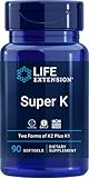 Life Extension Super K – Vitamin K1 and Two Forms of K2 – Gluten-Free – Once Daily – Non-GMO – 90 softgels