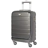 Gepäckschutz: Wann und wo auch immer Sie reisen, wissen wir, dass Ihr Gepäck und Inhalt wertvoll für Sie sind. Die robuste, kratzfeste, wasserabweisende harte Außenschale dieses Koffers ist aus robustem und langlebigem ABS hergestellt, um den Härten des modernen Transport- und Flugzeughandhabs standzuhalten und Ihren Inhalt während Ihrer Reisen zu schützen. Kabinengröße wird mit einem TSA-Sicherheitsschloss für zusätzliche Sicherheit geliefert.