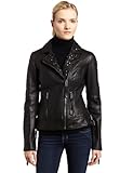 Michael Michael Kors Womens Studded Motorcycle Jacket, Black, Medium