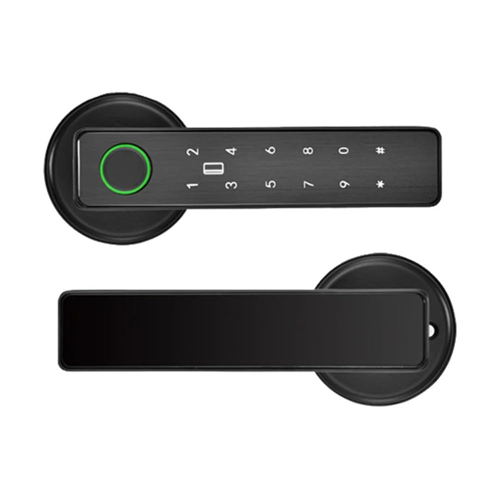 Serrure connectée à empreinte digitale et pêne dormant Tuya Black
