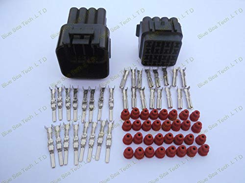 Wiring Connecting Terminals - Sample,2 Sets 16 Pin/Way 2.2mm car Connector,Car Waterproof Electrical Plug,Automotive Sensor Main Connector for car Truck ect.