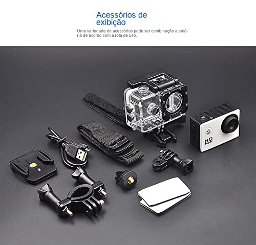 Câmera de ação 480P Go Cam Pro impermeável câmera de ação ciclismo esportes ao ar livre tela de 2 po