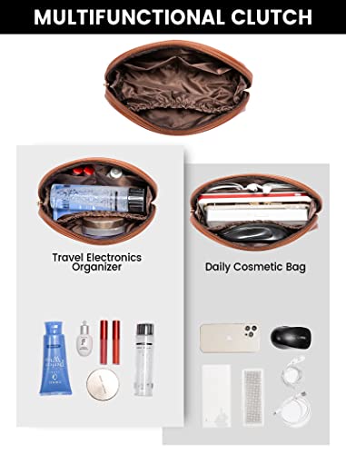 Lovevook Laptop Bag For Women, Waterproof Leather Laptop Tote Bag Work Computer Bags, 15.6 Inch Business Briefcase With Usb Charging Port, Large Purse Office Shoulder Messenger Handbag 2Pcs Set, Brown #TOP3