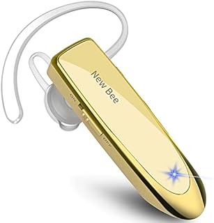 New bee Zestaw słuchawkowy Bluetooth V5.0 bezprzewodowy zestaw słuchawkowy Bluetooth zestaw głośnomówiący w uchu z technologią Clear Voice Capture Bluetooth In-Ear Headset do iPhone'a, Samsung, Huawei HTC, Sony, itd.